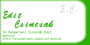 edit csincsak business card